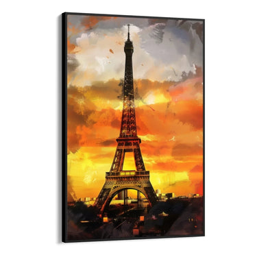 Quadro Stampa su Tela Tramonto su Eiffel - CupidoDesign