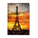 Quadro Stampa su Tela Tramonto su Eiffel - CupidoDesign