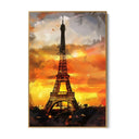 Quadro Stampa su Tela Tramonto su Eiffel - CupidoDesign