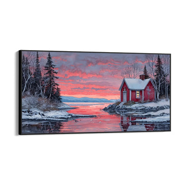 Quadro Stampa su Tela Tramonto sul ghiaccio - CupidoDesign