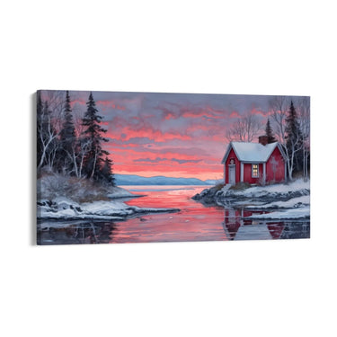 Quadro Stampa su Tela Tramonto sul ghiaccio - CupidoDesign