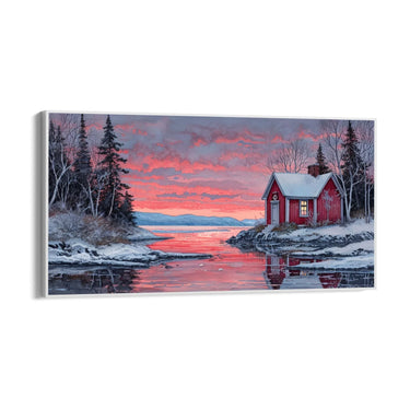 Quadro Stampa su Tela Tramonto sul ghiaccio - CupidoDesign