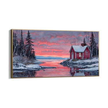 Quadro Stampa su Tela Tramonto sul ghiaccio - CupidoDesign