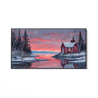 Quadro Stampa su Tela Tramonto sul ghiaccio - CupidoDesign