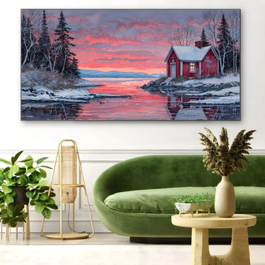 Quadro Stampa su Tela Tramonto sul ghiaccio - CupidoDesign