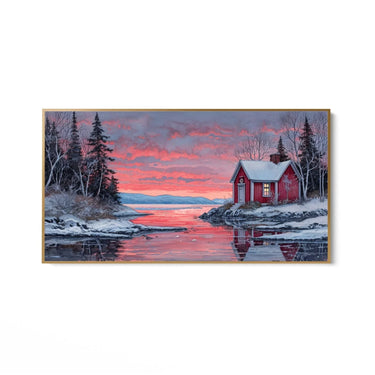 Quadro Stampa su Tela Tramonto sul ghiaccio - CupidoDesign