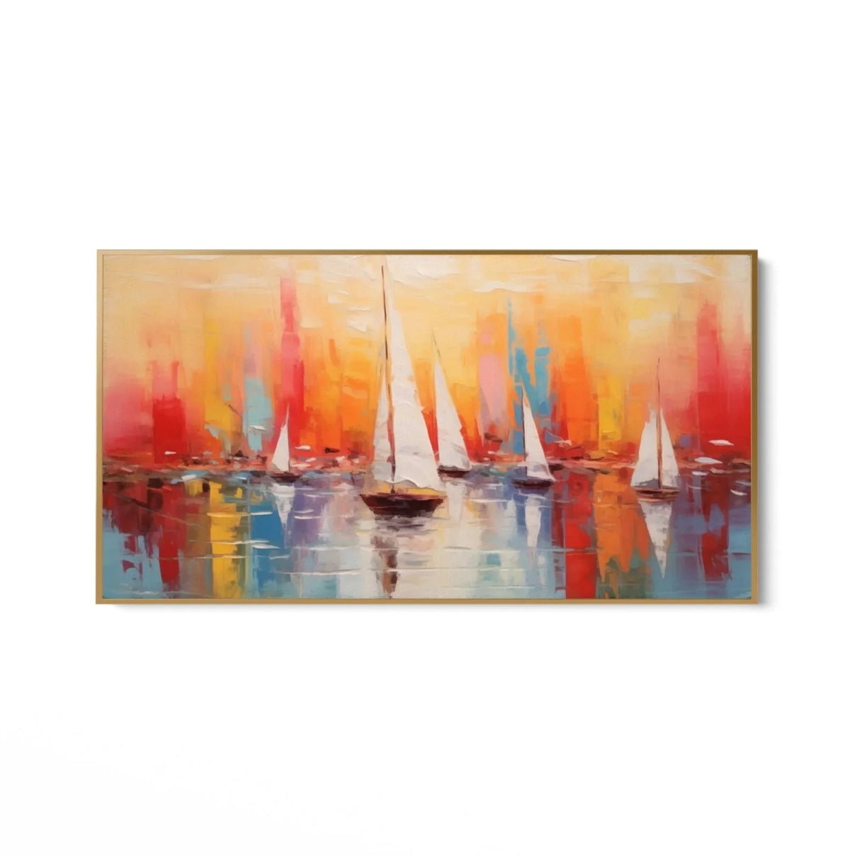 Quadro Stampa su Tela Tramonto tra le vele - CupidoDesign