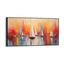 Quadro Stampa su Tela Tramonto tra le vele - CupidoDesign