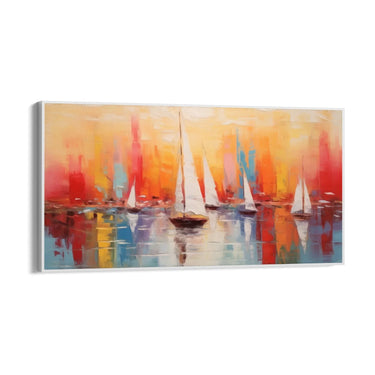Quadro Stampa su Tela Tramonto tra le vele - CupidoDesign