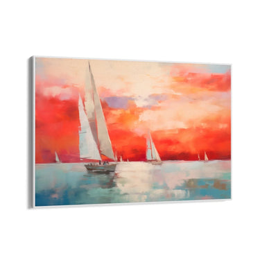 Quadro Stampa su Tela Tramonto verso l'orizzonte - CupidoDesign