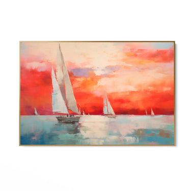 Quadro Stampa su Tela Tramonto verso l'orizzonte - CupidoDesign