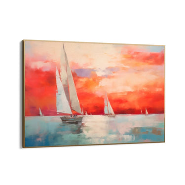 Quadro Stampa su Tela Tramonto verso l'orizzonte - CupidoDesign