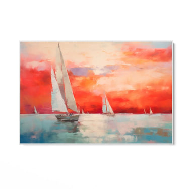 Quadro Stampa su Tela Tramonto verso l'orizzonte - CupidoDesign