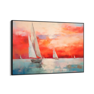 Quadro Stampa su Tela Tramonto verso l'orizzonte - CupidoDesign