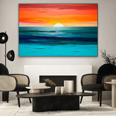 Quadro Stampa su Tela Tramonto vibrante - CupidoDesign