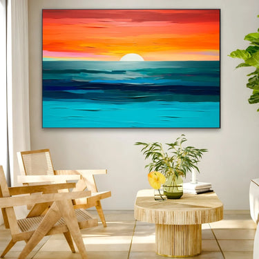 Quadro Stampa su Tela Tramonto vibrante - CupidoDesign