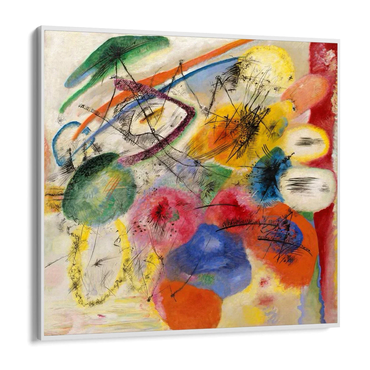 Quadro Stampa su Tela Tratti Neri, Wassily Kandinsky - CupidoDesign