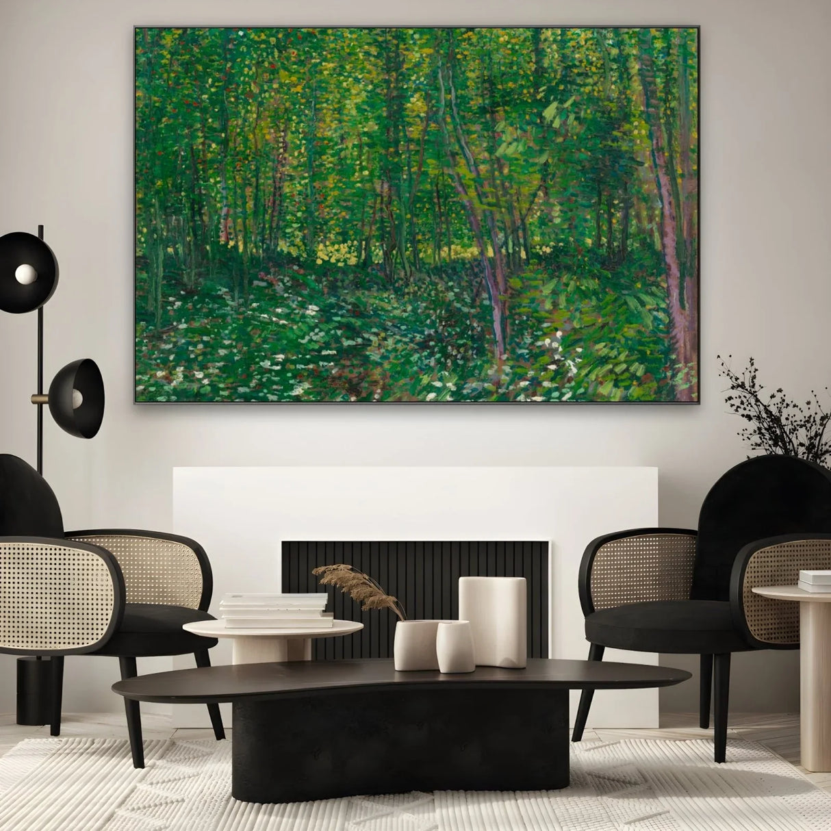 Quadro Stampa su Tela Trees and Undergrowth, Vincent Van Gogh - CupidoDesign