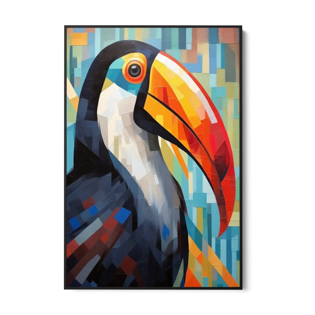 Quadro Stampa su Tela Tucano colorato - CupidoDesign