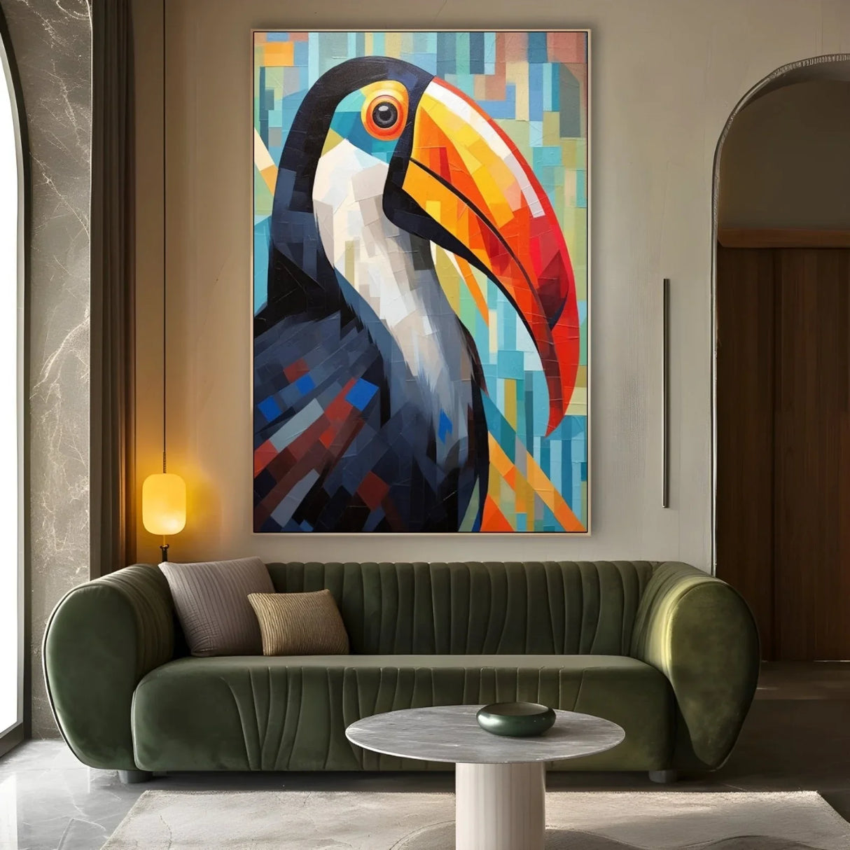 Quadro Stampa su Tela Tucano colorato - CupidoDesign