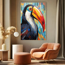 Quadro Stampa su Tela Tucano colorato - CupidoDesign
