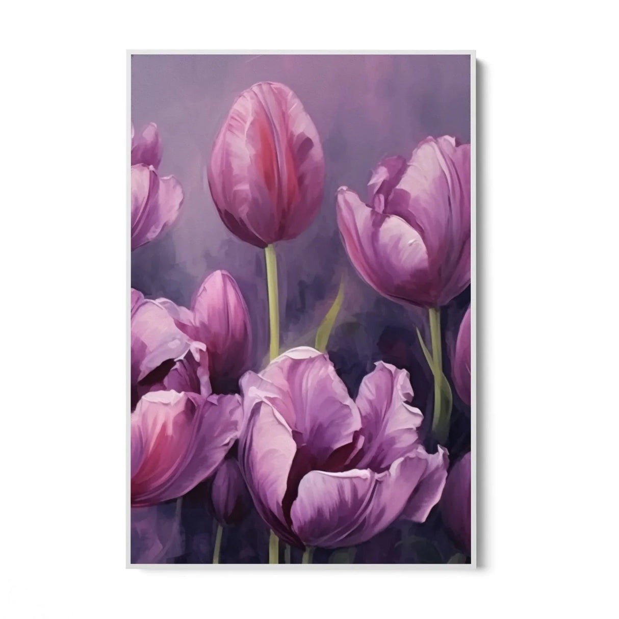 Quadro Stampa su Tela Tulipani viola - CupidoDesign