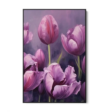 Quadro Stampa su Tela Tulipani viola - CupidoDesign