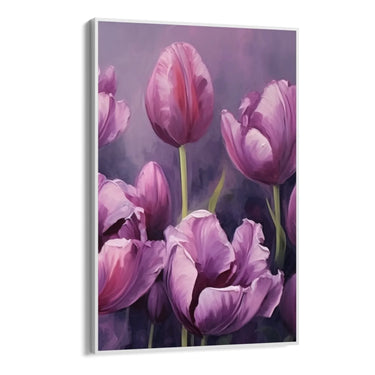 Quadro Stampa su Tela Tulipani viola - CupidoDesign