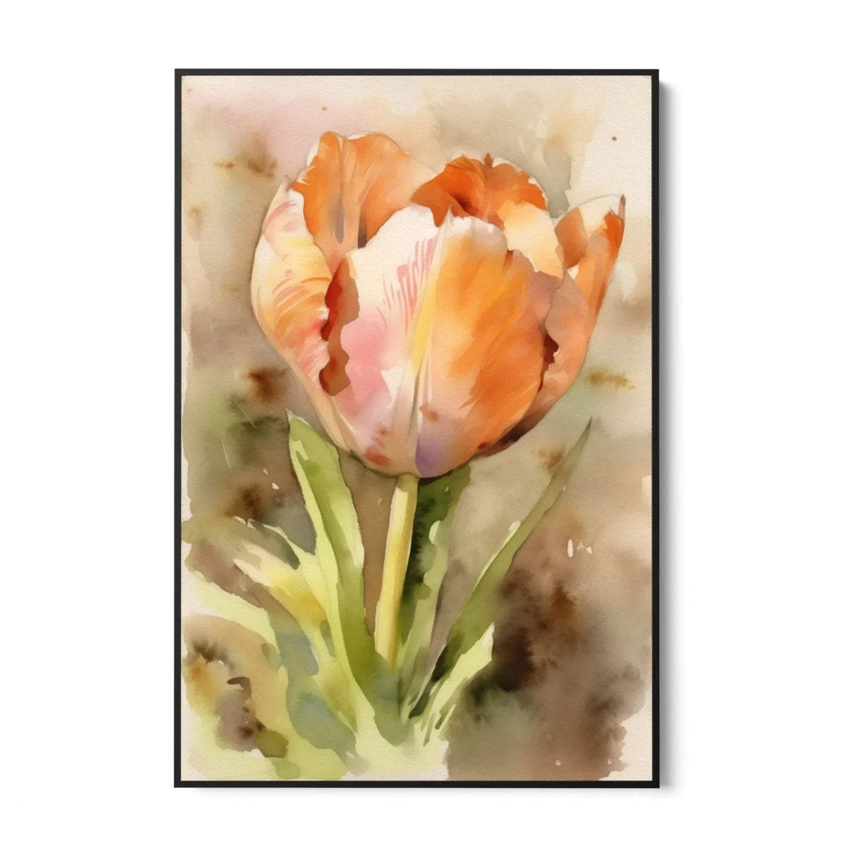 Quadro Stampa su Tela Tulipano Acquarello - CupidoDesign