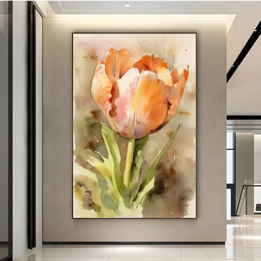 Quadro Stampa su Tela Tulipano Acquarello - CupidoDesign