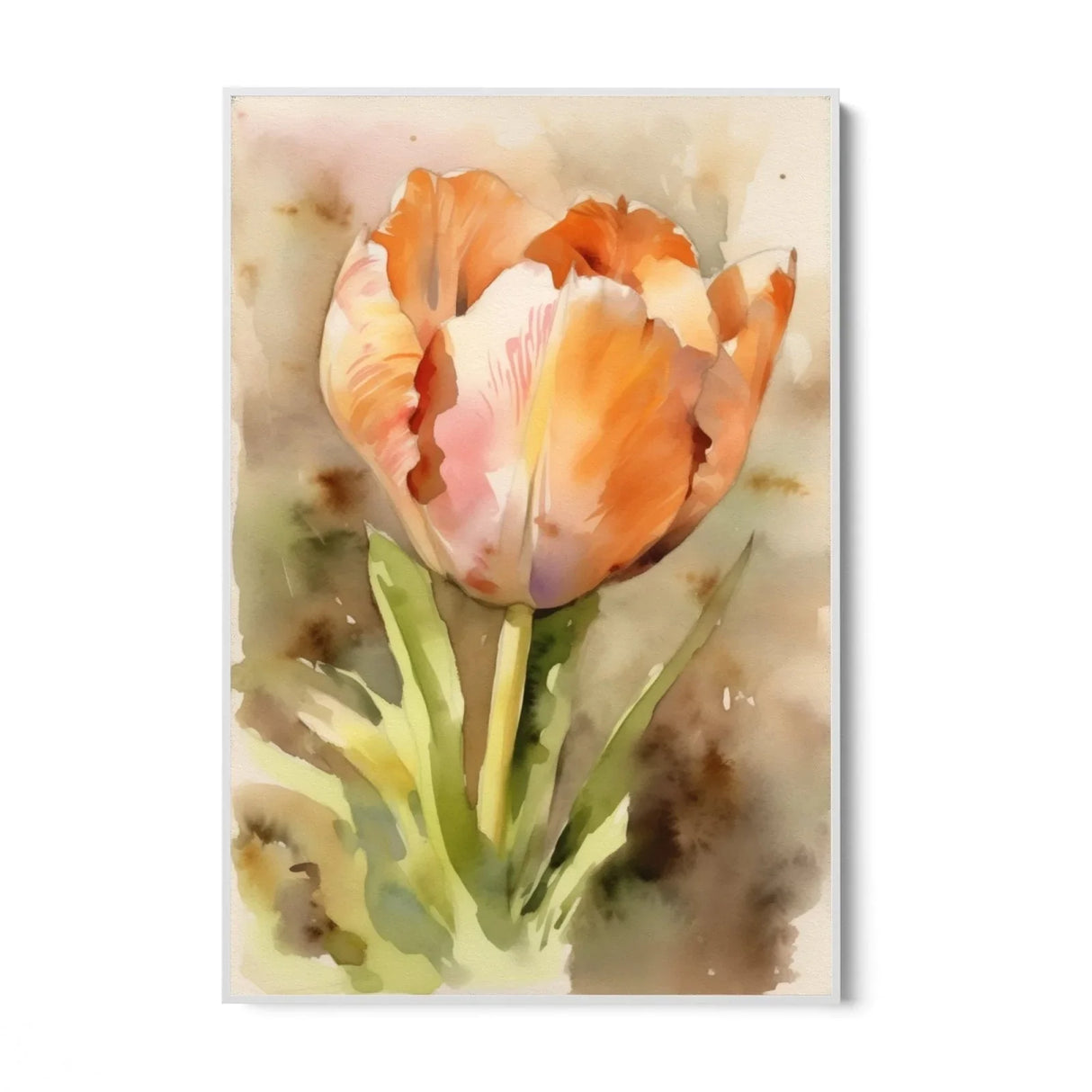 Quadro Stampa su Tela Tulipano Acquarello - CupidoDesign