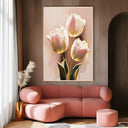 Quadro Stampa su Tela Tulipano Delicato - CupidoDesign