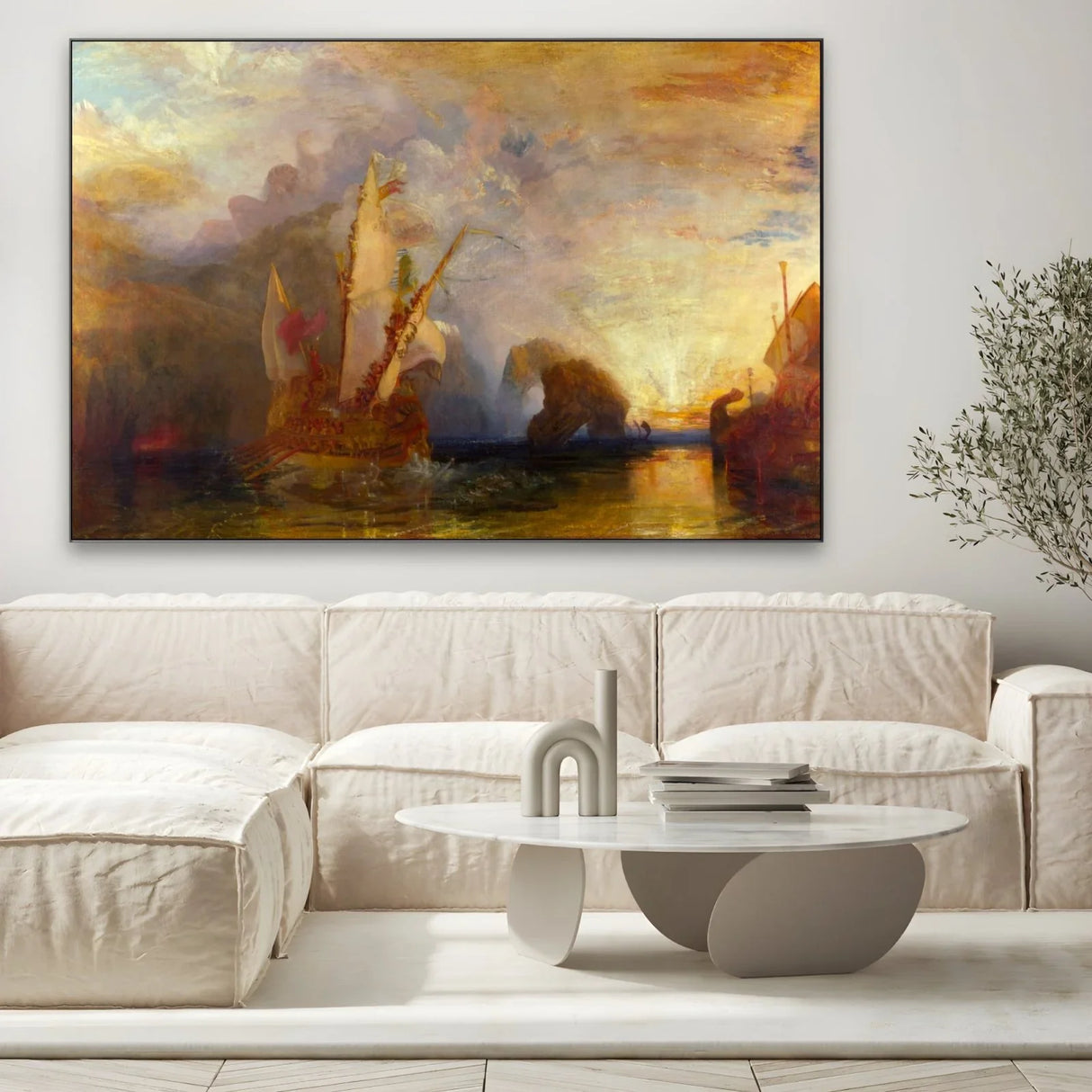 Quadro Stampa su Tela Ulisse schernisce polifemo, William Turner - CupidoDesign