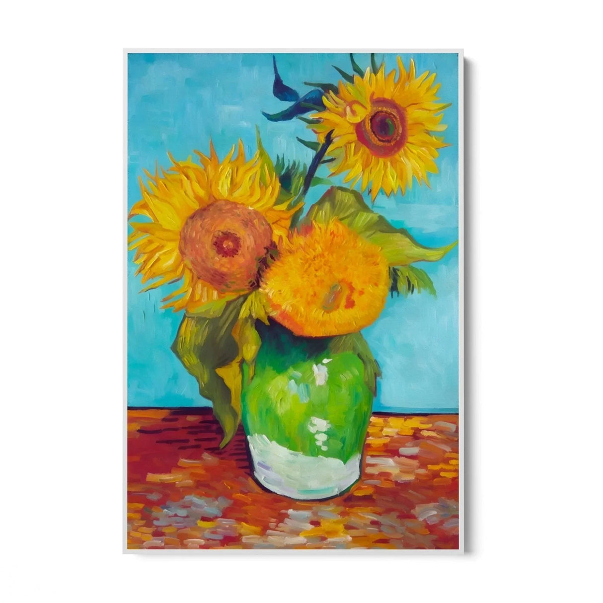 Quadro Stampa su Tela Vase with Three Sunflowers, Vincent Van Gogh - CupidoDesign