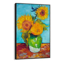 Quadro Stampa su Tela Vase with Three Sunflowers, Vincent Van Gogh - CupidoDesign