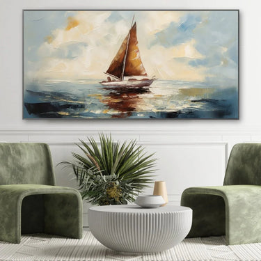 Quadro Stampa su Tela Vela in solitaria - CupidoDesign