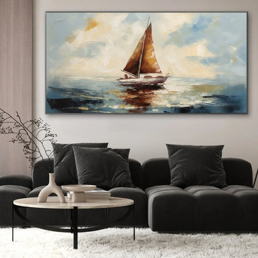 Quadro Stampa su Tela Vela in solitaria - CupidoDesign