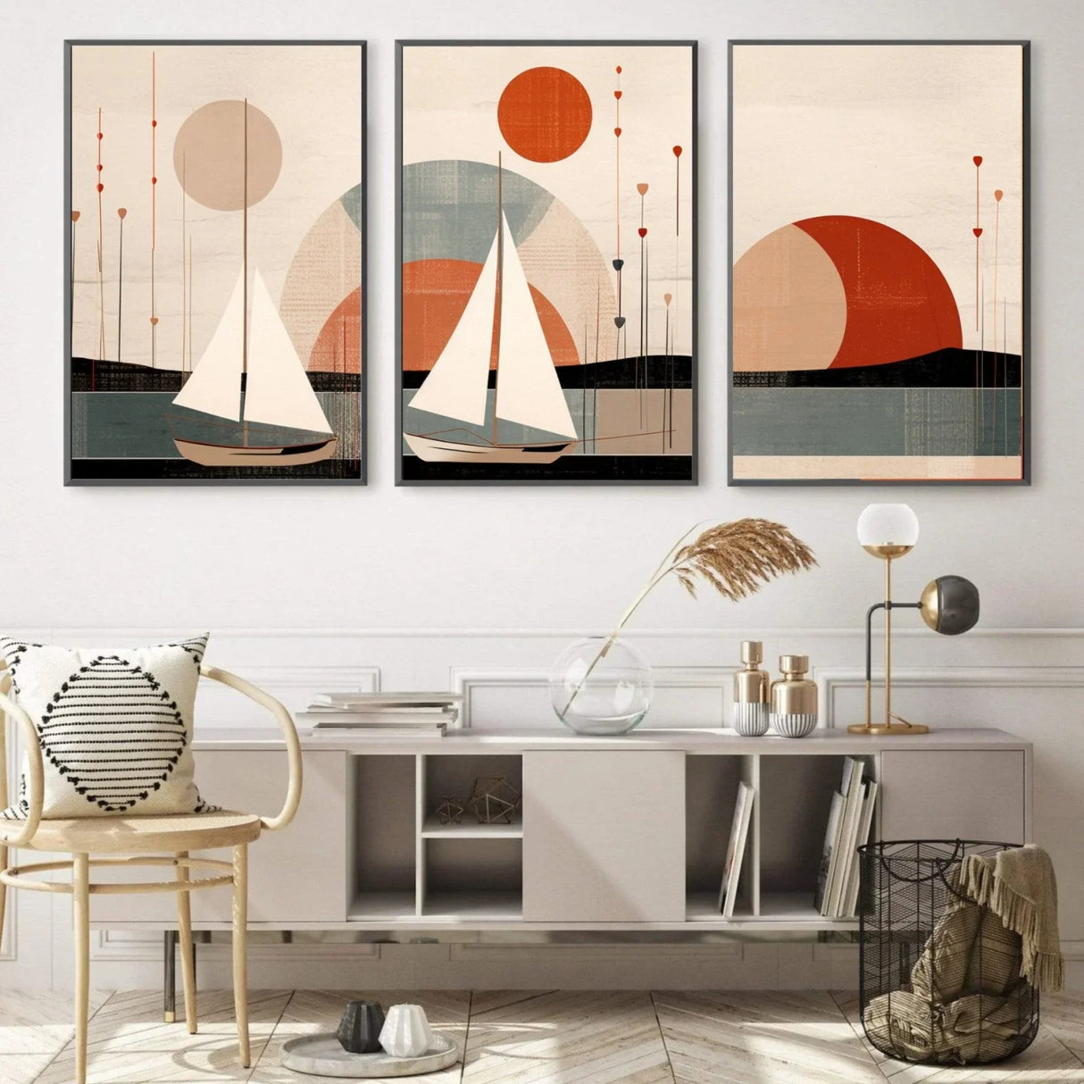 Quadro Stampa su Tela Vele geometriche - CupidoDesign