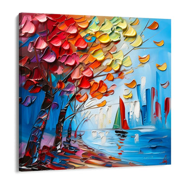 Quadro Stampa su Tela Vento d’Autunno - CupidoDesign