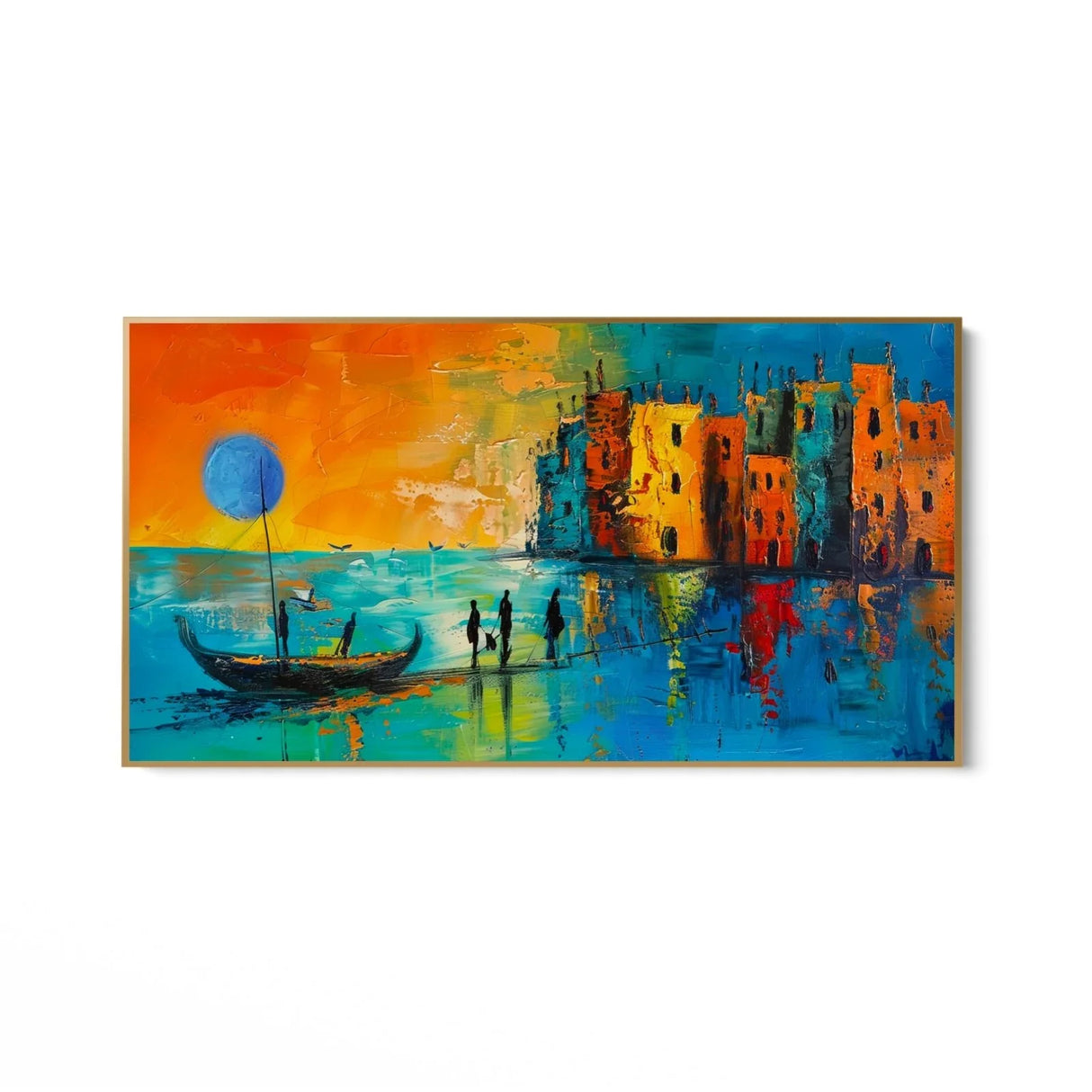 Quadro Stampa su Tela Verso il Sole Blu - CupidoDesign