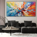 Quadro Stampa su Tela Viaggio multicolore - CupidoDesign