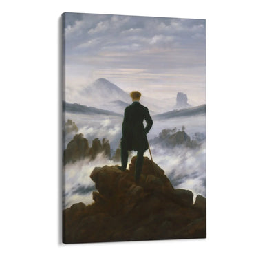 Quadro Stampa su Tela Viandante sul Mare di Nebbia, Friedrich - CupidoDesign