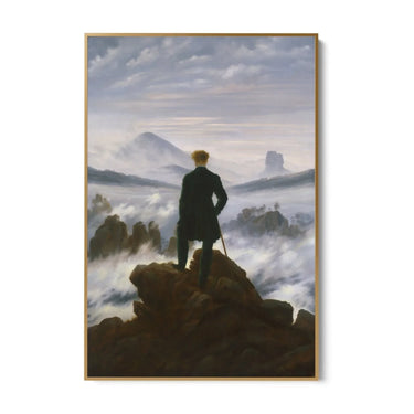 Quadro Stampa su Tela Viandante sul Mare di Nebbia, Friedrich - CupidoDesign