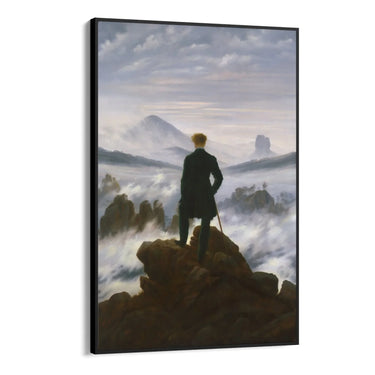 Quadro Stampa su Tela Viandante sul Mare di Nebbia, Friedrich - CupidoDesign