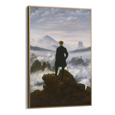 Quadro Stampa su Tela Viandante sul Mare di Nebbia, Friedrich - CupidoDesign