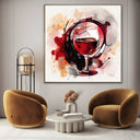Quadro Stampa su Tela Vino Astratto - CupidoDesign