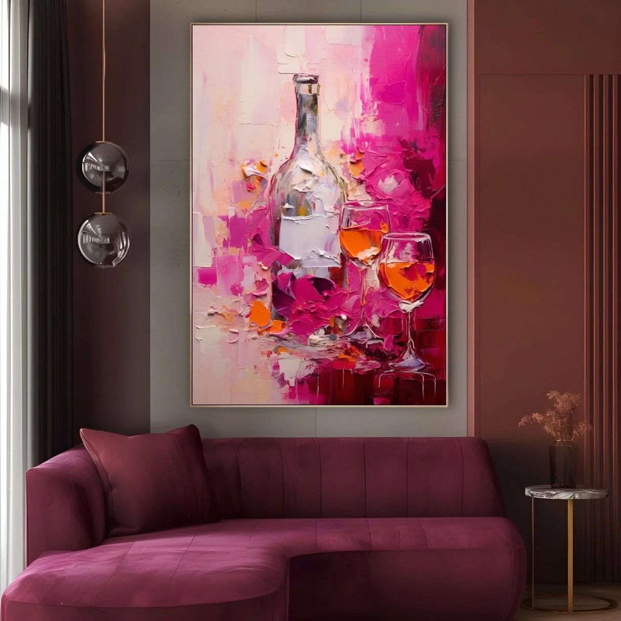 Quadro Stampa su Tela Viola in Cucina - CupidoDesign