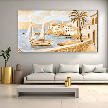 Quadro Stampa su Tela Visione di Alghero - CupidoDesign