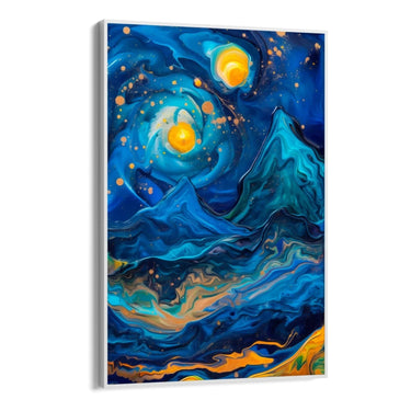 Quadro Stampa su Tela Visioni Blu - CupidoDesign