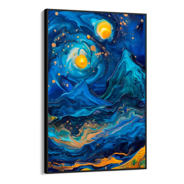 Quadro Stampa su Tela Visioni Blu - CupidoDesign